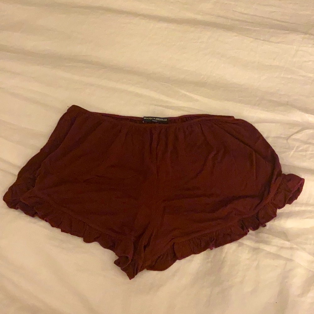 Ruffled Lounge Shorts - Brandy Melville